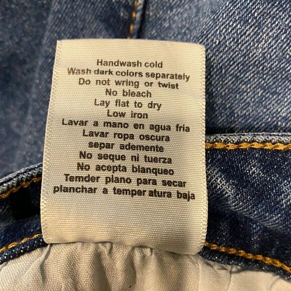 Judy Blue Sz 13/31 Blue Denim Distressed Shredded Slim Fit Stretch Boho Jeans - Picture 7 of 8